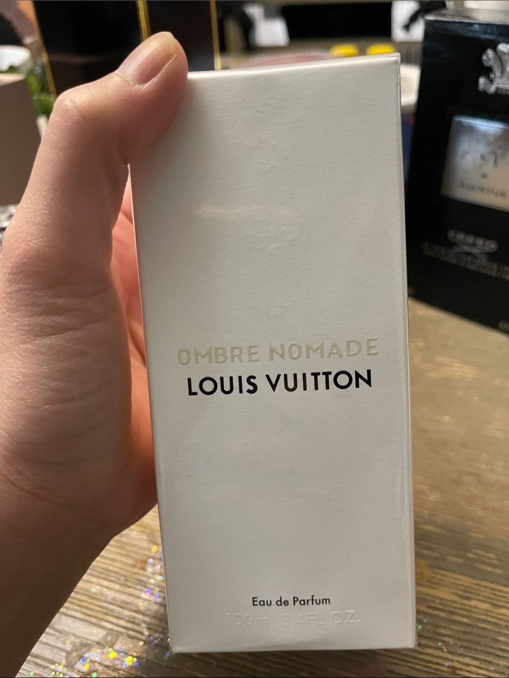 Louis Vuitton White Ombre Nomade Box with Gold Accents